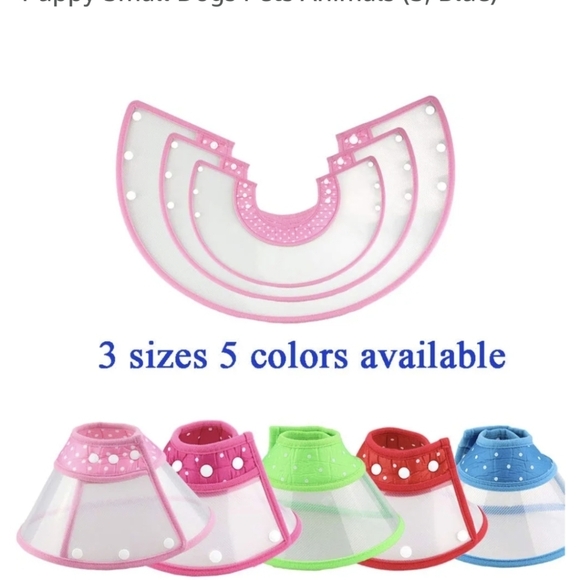 Pet Cone Soft Dotted Recovery Collar for pets After Surgery size Small 6.3-7.8" - Picture 8 of 8